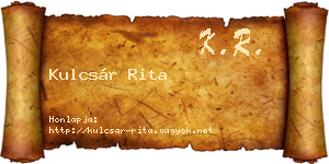 Kulcsár Rita névjegykártya